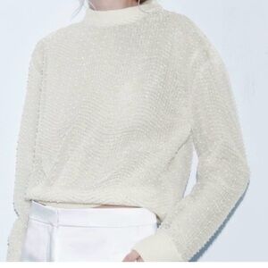 Zara Pearl Knit Sweater